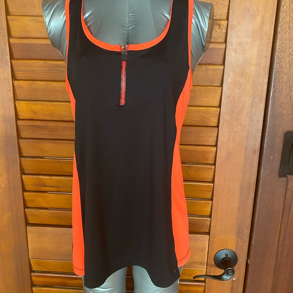 Central Park athletic zip front top